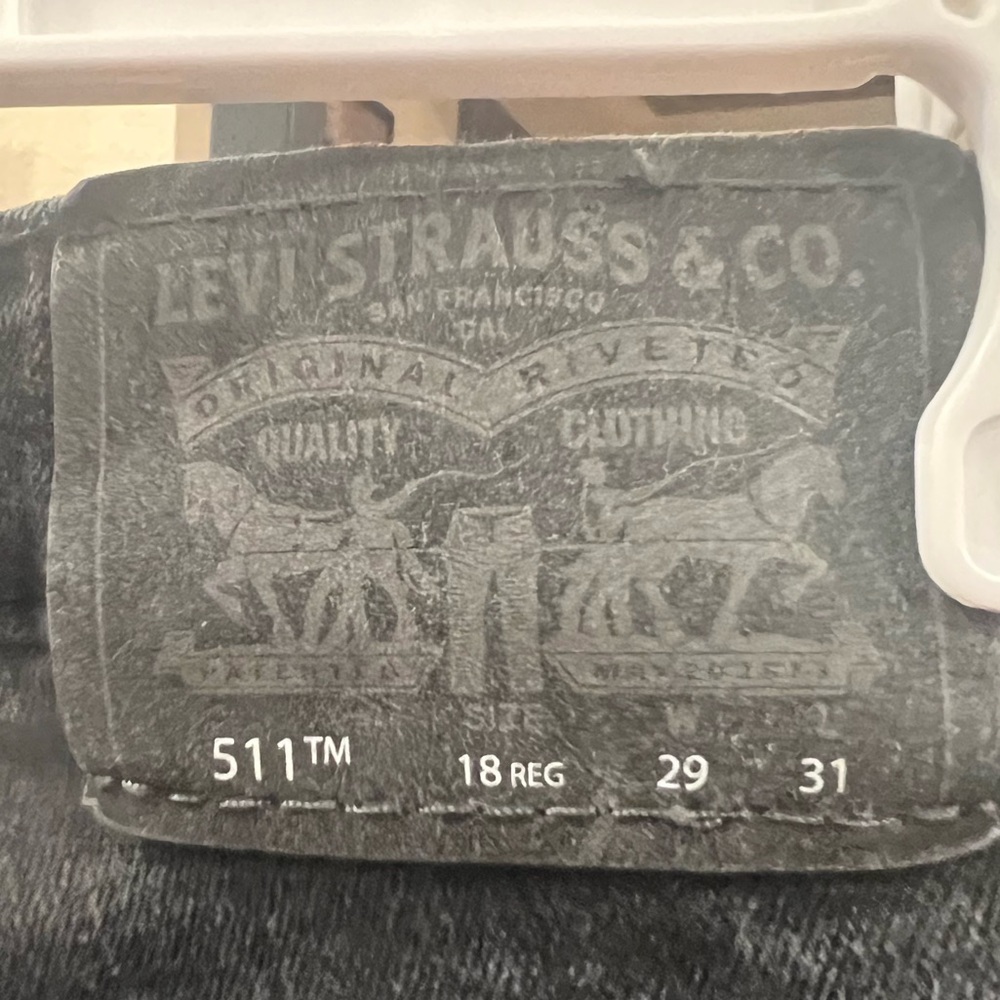 Levi's Men's Dark Gray/Black Slim Jeans